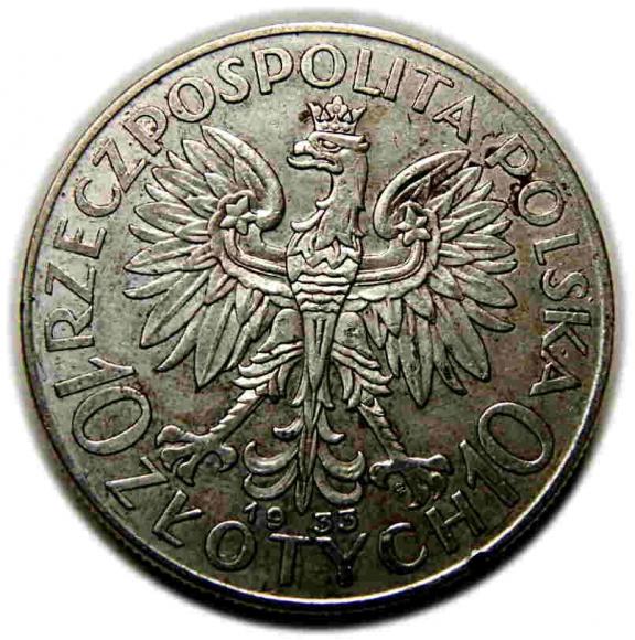 10 złotych 1933 Głowa Kobiety II RP Warszawa (2)