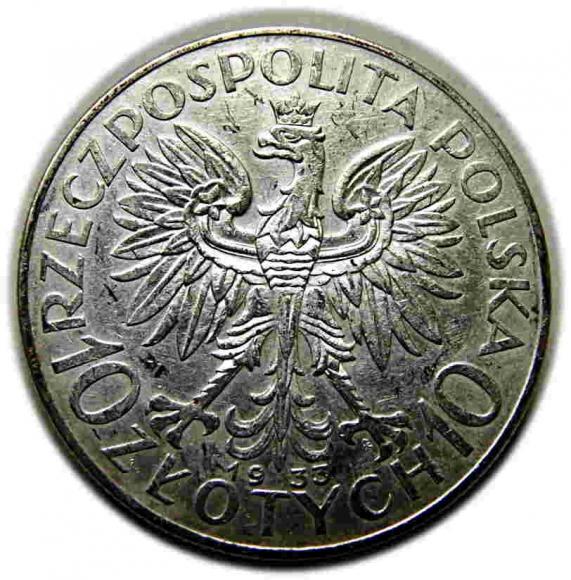10 złotych 1933 Głowa Kobiety II RP Warszawa (2)