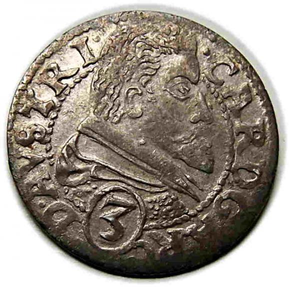 3 krajcary 1619 Karol Austriacki Księstwo Nyskie Biskupów Wrocławskich Nysa (1)