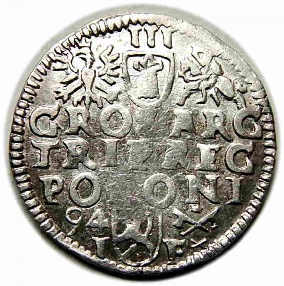 Trojak 1594 Zygmunt III Waza Poznań (2)