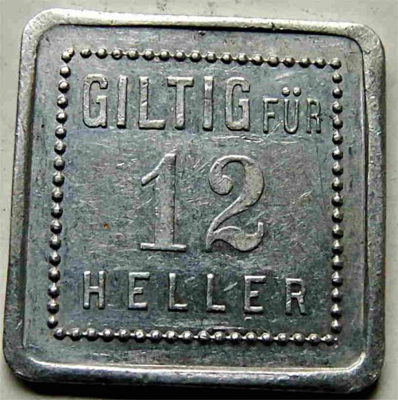 12 halerzy Cieszyn / Teschen żeton tramwajowy (1)
