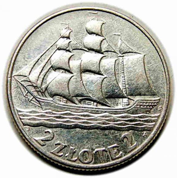 2 złote 1936 Żaglowiec II RP Warszawa (1)