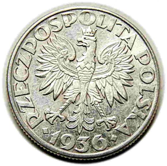 2 złote 1936 Żaglowiec II RP Warszawa (2)