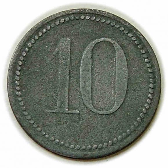 10 pfennig Walbrzych Waldenburg mining token