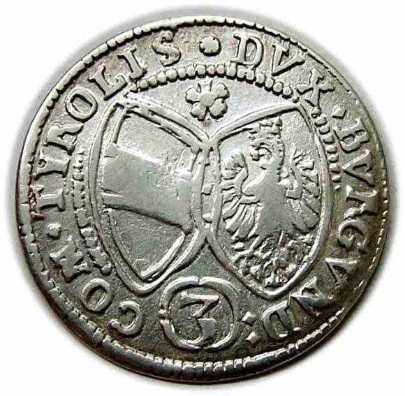 3 krajcary 1641 Ferdynand Karol Austria Hall (2)