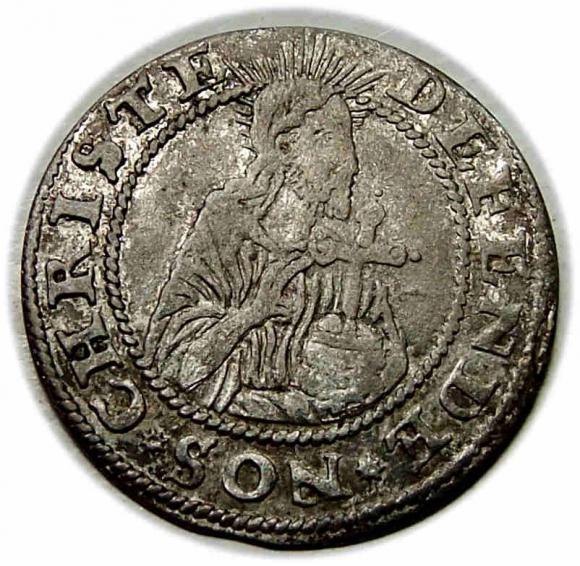 Grosz 1577 Gdańsk oblężenie (1)