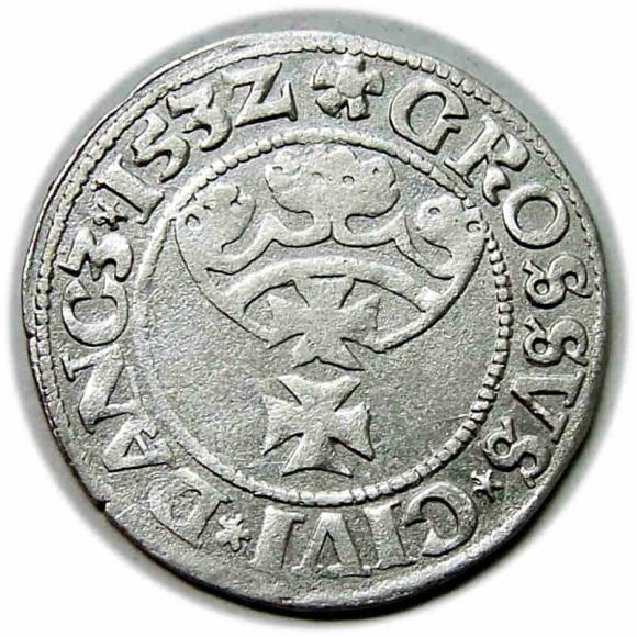 Grosz 1532 Zygmunt I Stary Gdańsk (2)