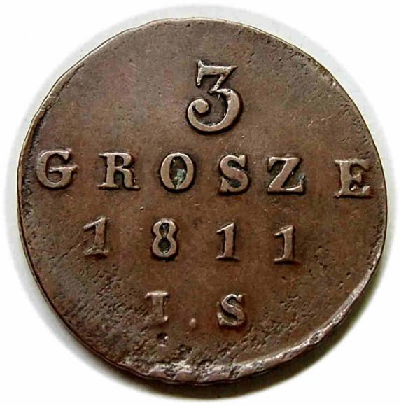 3 grosze 1811 Fryderyk August Księstwo Warszawskie Warszawa (1)