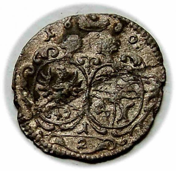 1/2 krajcara 1680 Krystian Ulryk Wirtemberski Księstwo Oleśnickie Oleśnica (1)