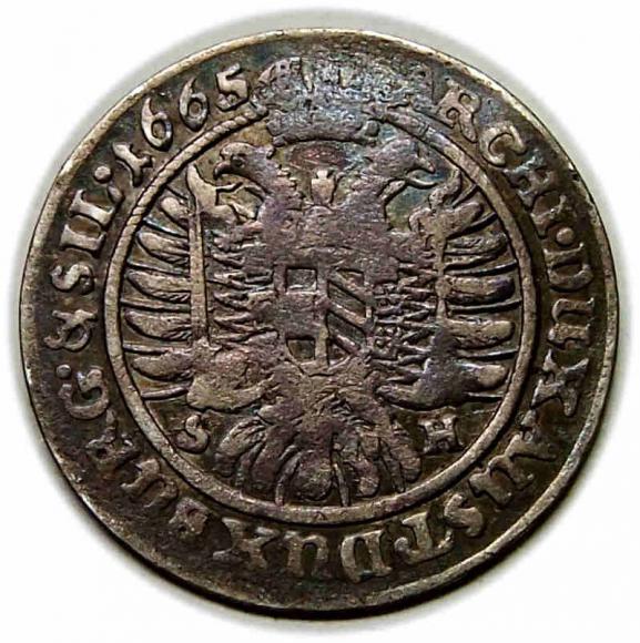 6 krajcarów 1665 Leopold I Habsburg Wrocław (2)