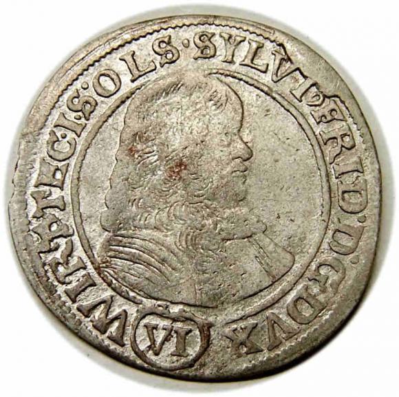 6 groschen 1674 Silvius II Frederick Duchy of Olesnica