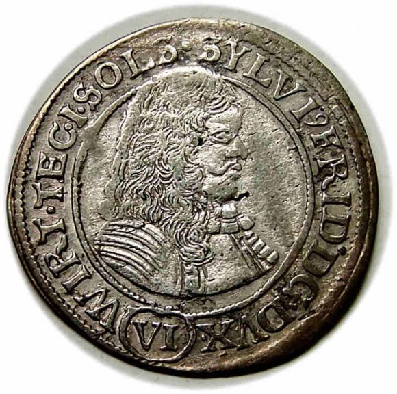 6 groschen 1674 Silvius II Frederick Duchy of Olesnica