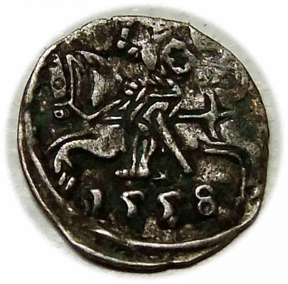 Denar 1558 Zygmunt II August Wilno (1)