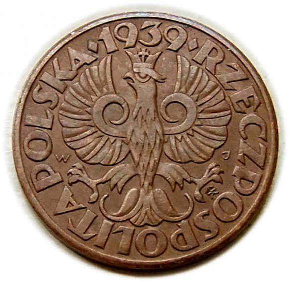 5 groszy 1939 II RP Warszawa (2)