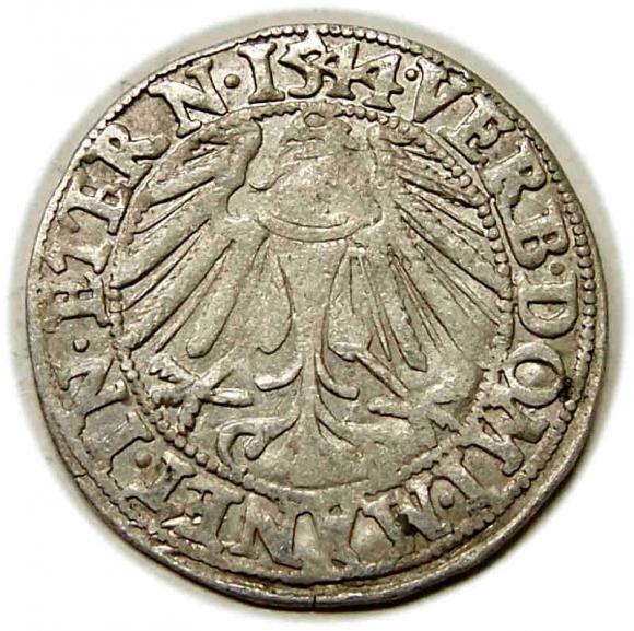 Grosz 1544 Fryderyk II Legnicki Księstwo Brzesko - Legnicko - Wołowskie Legnica (2)