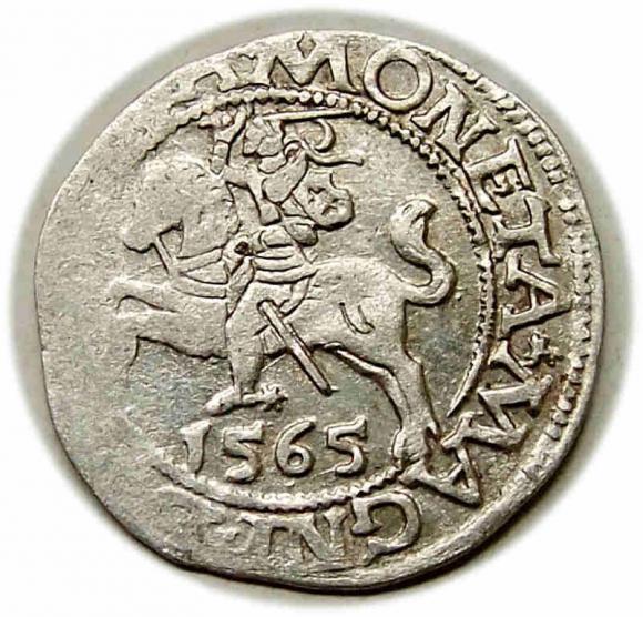 Półgrosz 1565 Zygmunt II August Wilno (1)