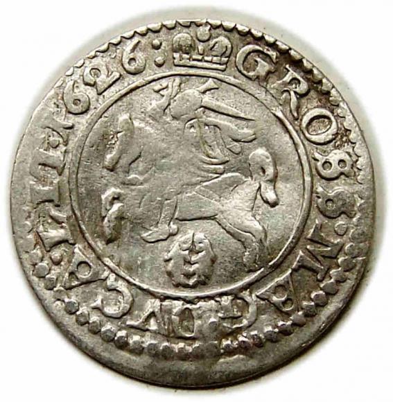 Grosz 1626 Zygmunt III Waza Wilno (2)