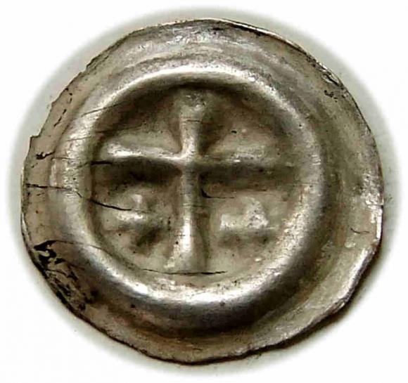 Brakteat Latin cross with two small crosses Teutonic Order