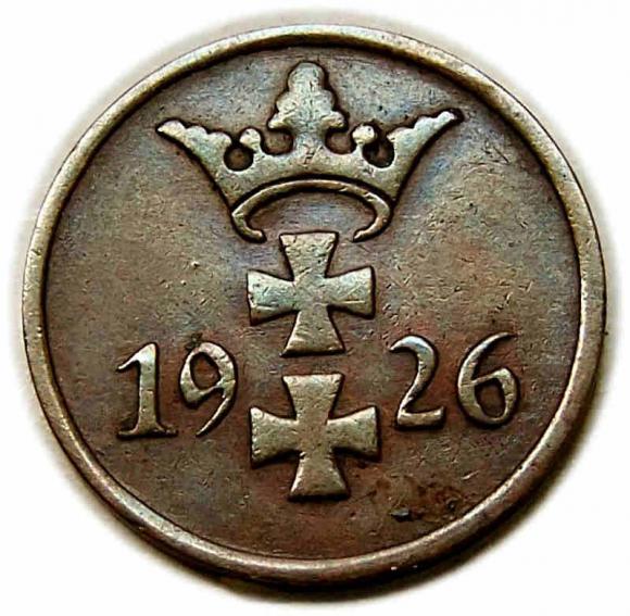 1 pfennig 1926 Free City of Danzig Gdansk (2)