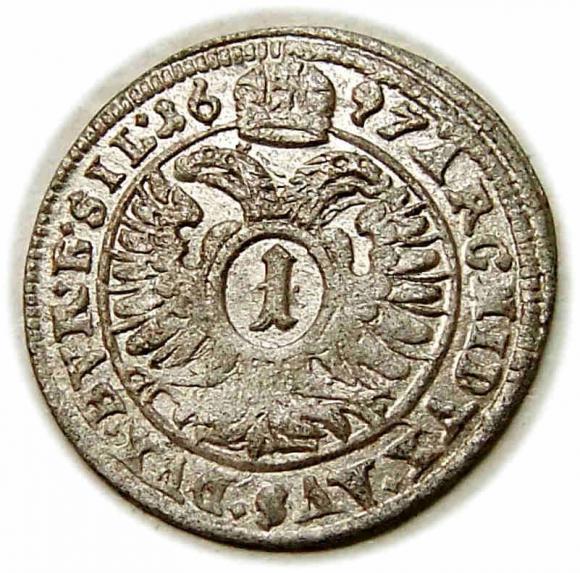 1 kreuzer 1697 Leopold I Opole (2)