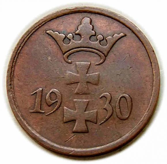 1 pfennig 1930 Free City of Danzig Gdansk (2)