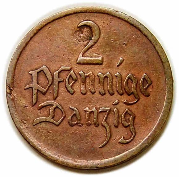 2 fenigi 1923 Wolne Miasto Gdańsk Berlin (1)
