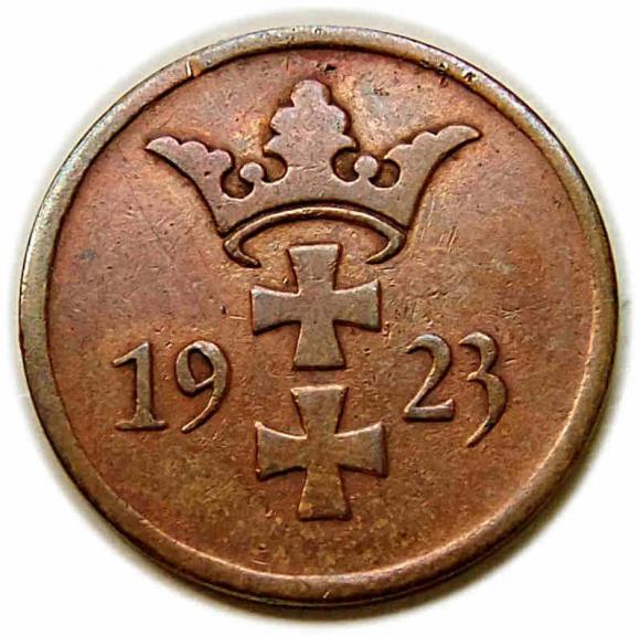 2 fenigi 1923 Wolne Miasto Gdańsk Berlin (2)