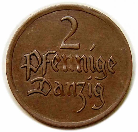2 pfennig 1926 Free City of Danzig Gdansk Berlin (1)