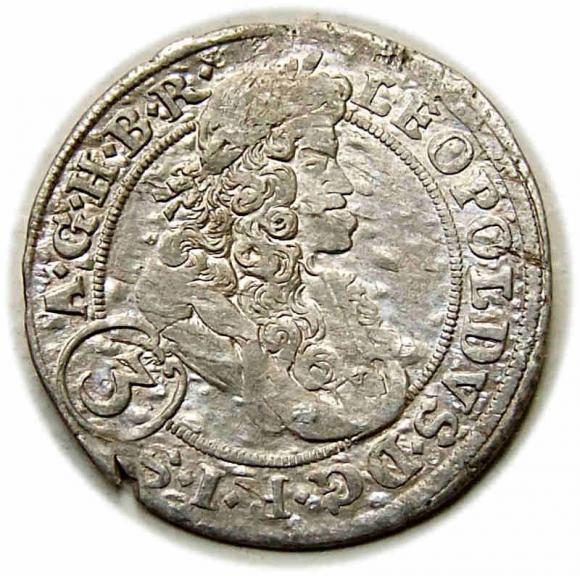3 kreuzer 1699 Leopold I Brzeg