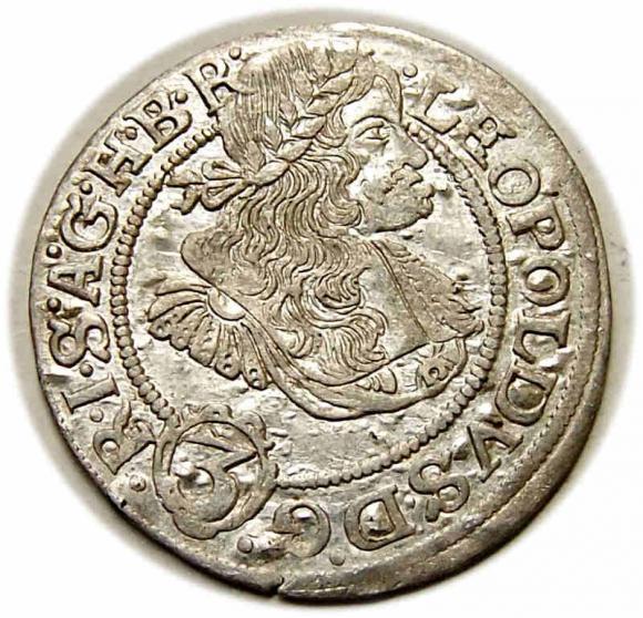 3 krajcary 1670 Leopold I Habsburg Wrocław