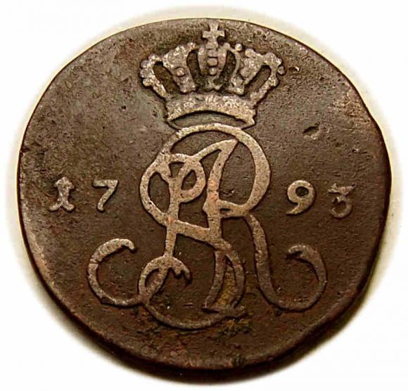 Grosz 1793 Stanisław August Poniatowski Warszawa (1)