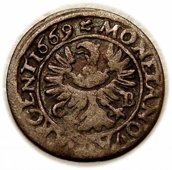 1 krajcar 1669 Chrystian Wołowski Księstwo Brzesko - Legnicko - Wołowskie Brzeg (2)