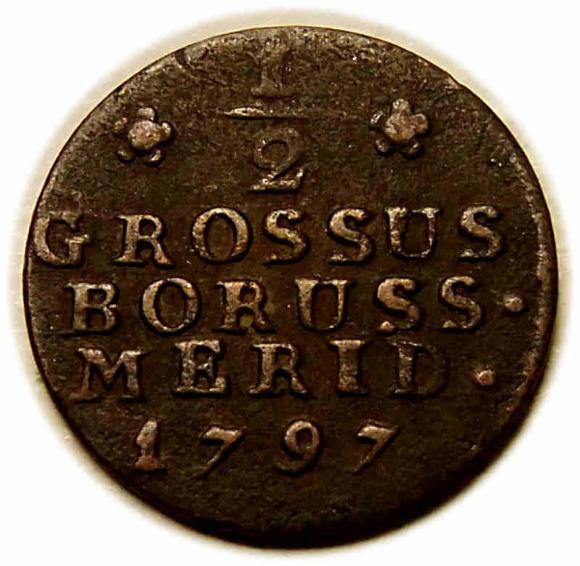 Half groschen 1797 Frederick William II South Prussia Breslau (1)