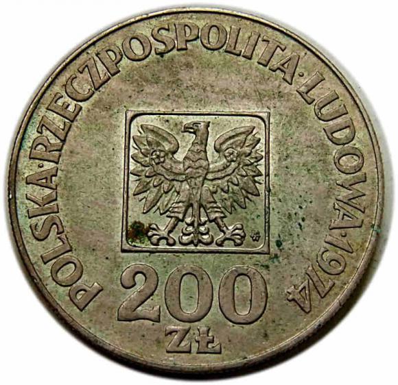 200 zlotych 1974 30 years of the Polish People's Republic