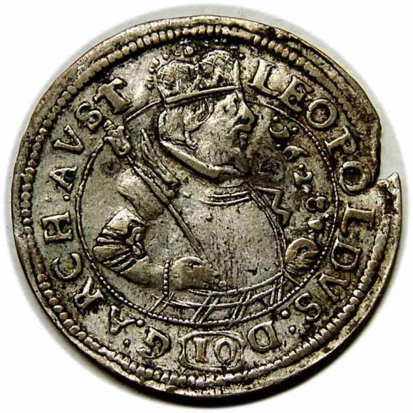 10 krajcarów 1628 Leopold V Austria Hall (1)