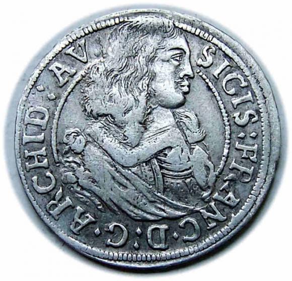 3 krajcary 1663 Zygmunt Franciszek Austria Tyrol Hall (1)