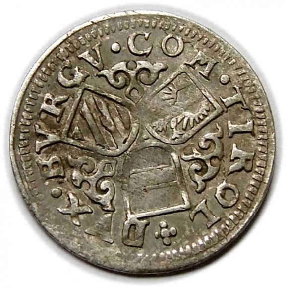 3 krajcary Ferdynand II Tyrolski Austria Tyrol Hall (2)