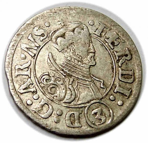 3 kreuzer Ferdinand II Austria Tyrol Hall (1)