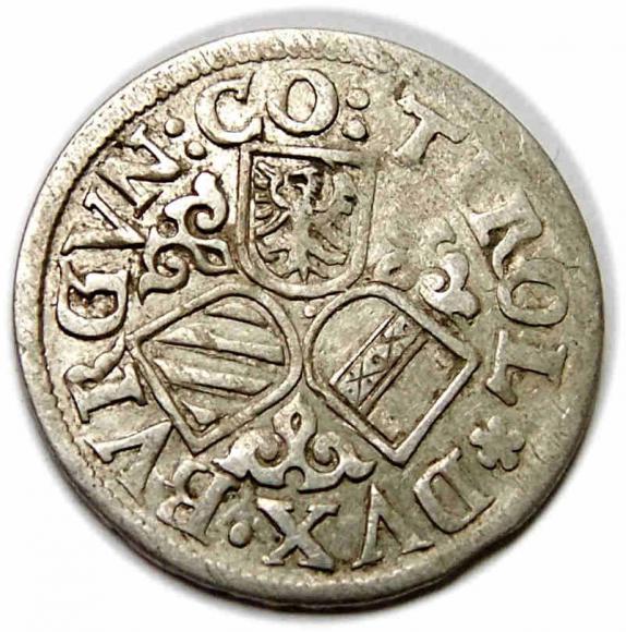 3 kreuzer Ferdinand II Austria Tyrol Hall (2)