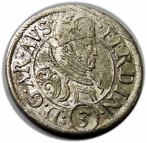 3 kreuzer Ferdinand II Austria Tyrol Hall (1)