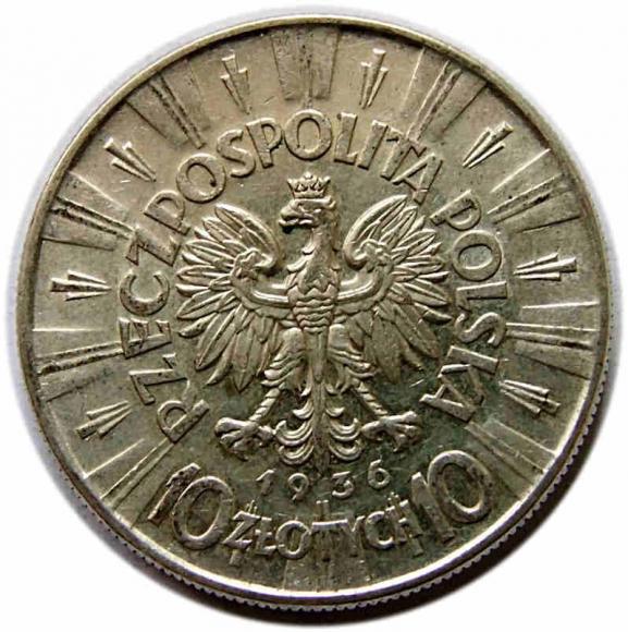 10 złotych 1936 Józef Piłsudski II RP Warszawa (2)