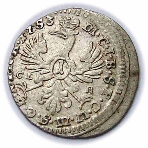 1 krajcar 1753 Fryderyk II Wielki Niemcy Bayreuth Brandenburgia (2)