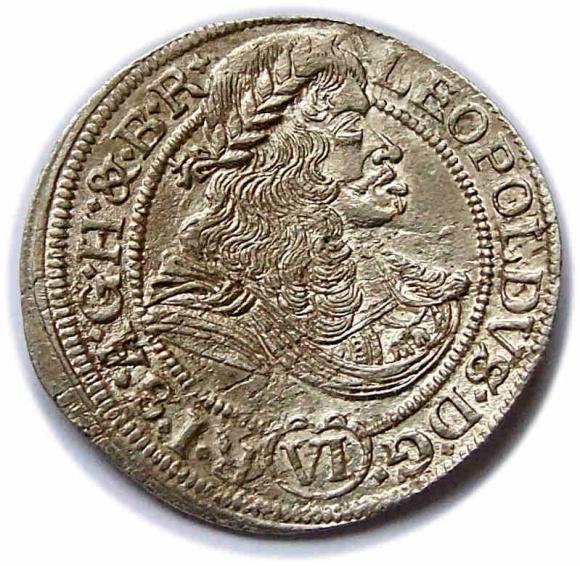 6 krajcarów 1673 Leopold I Habsburg Wrocław (1)