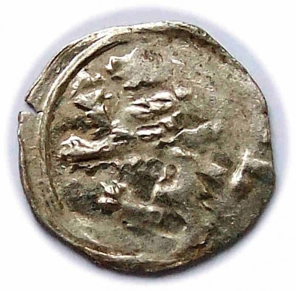 Halerz lew / orzeł Jerzy z Podiebradu Hrabstwo Kłodzkie (1)