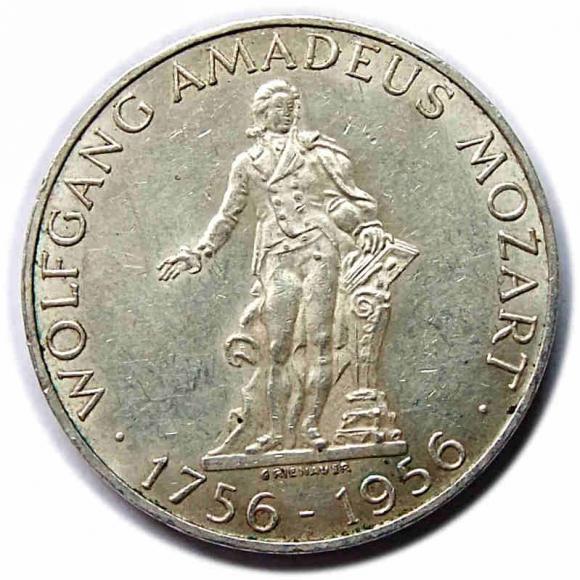 25 szylingów 1956 Wolfgang Amadeus Mozart Austria (1)