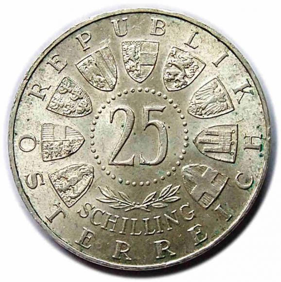25 szylingów 1958 Carlauer v. Welsbach Austria (2)
