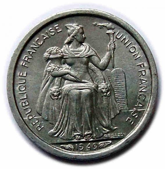 50 centimes 1949 Nowa Kaledonia (2)