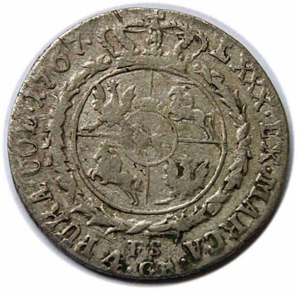 Złotówka 1767 Stanisław August Poniatowski Warszawa (2)