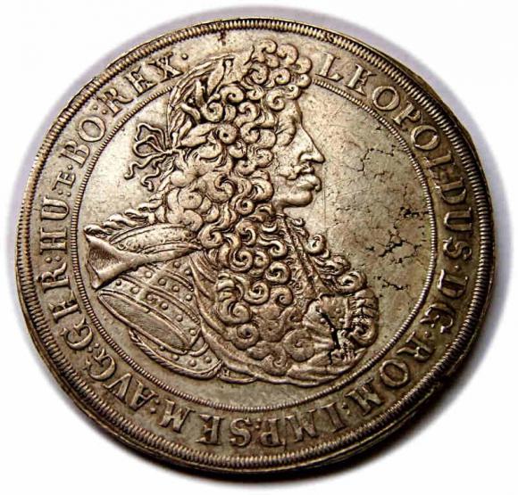 Thaler 1702 Leopold I Opole Silesia