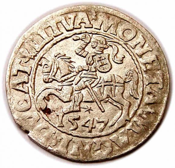 Half groschen 1547 Sigismund II Augustus Vilnius (1)
